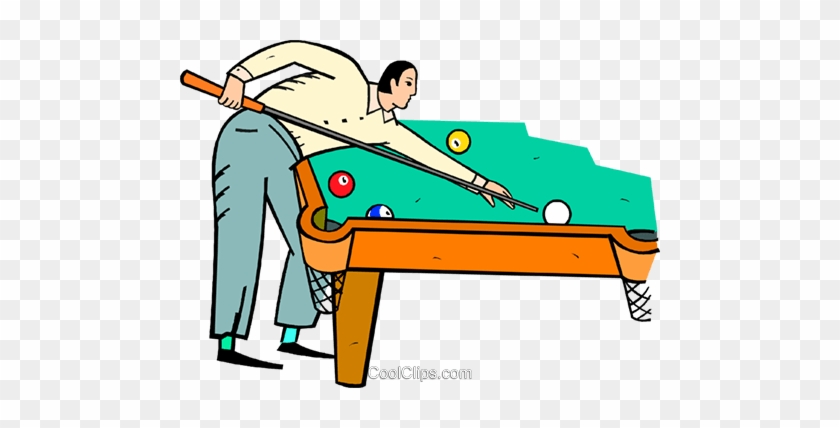 Man Playing Pool Royalty Free Vector Clip Art Illustration - Homem Jogando Sinuca Png #1034796