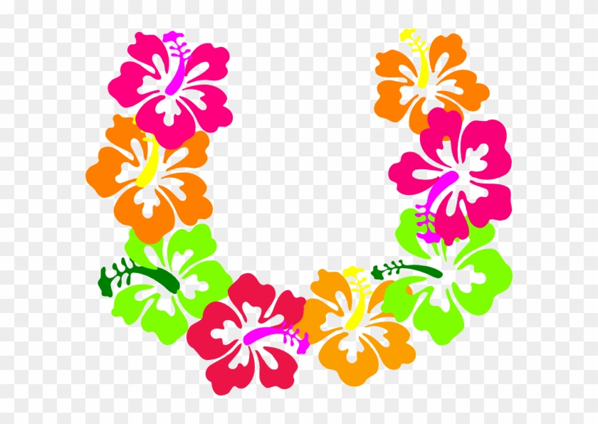 Hibiscus Flower Outline - Lei Clipart #1034989
