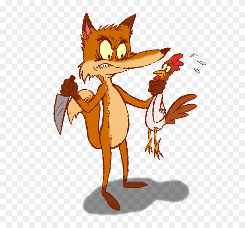 The - Fox And Chicken Cartoon #1035142
