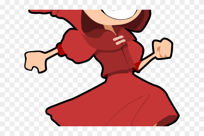 Jump Clipart Red - Cartoon Little Red Riding Hood #1035182
