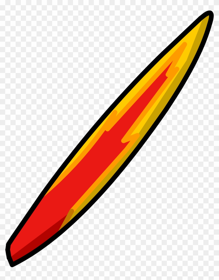 Flame Surfboard Icon - Surfboard Flames Png #1035221