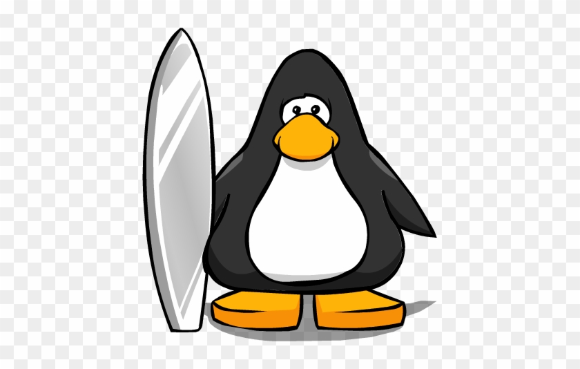 Silver Surfboard Pc - Club Penguin Surfboard #1035256