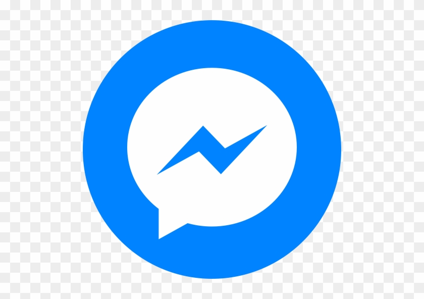 Circle Social Facebook Messenger Logo Png Image - Social Media Icons Png #1035260