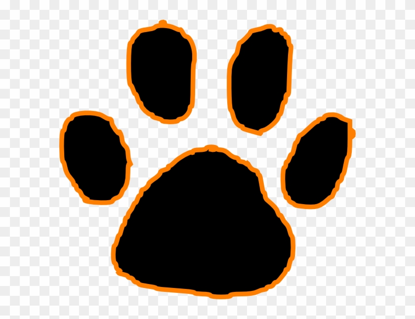 Panther Paw Print Clip Art - Clip Art #1035425