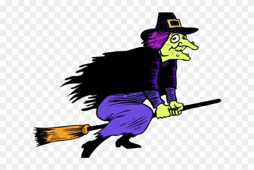 Witch Cliparts - Witch Flying On Broom #1035516