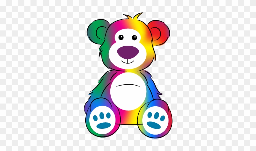Pics Of Cartoon Rainbows - Rainbow Bear Clipart #1035525