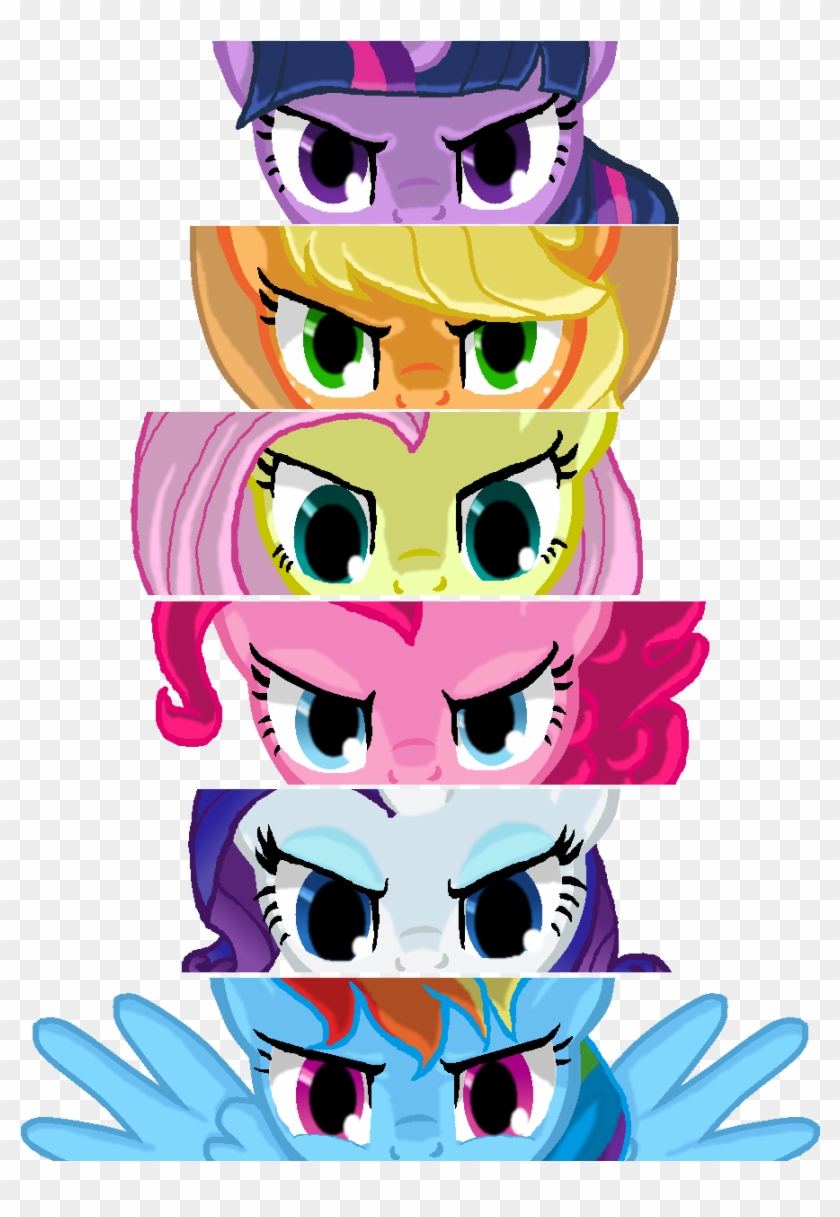 Pikeinverse, Fluttershy, Looking At You, Mane Six, - Illustration #1035576