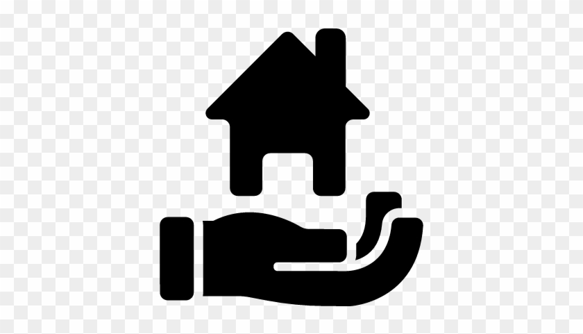 Real Estate Business House On A Hand Vector - Getting Credit Icon #1035578