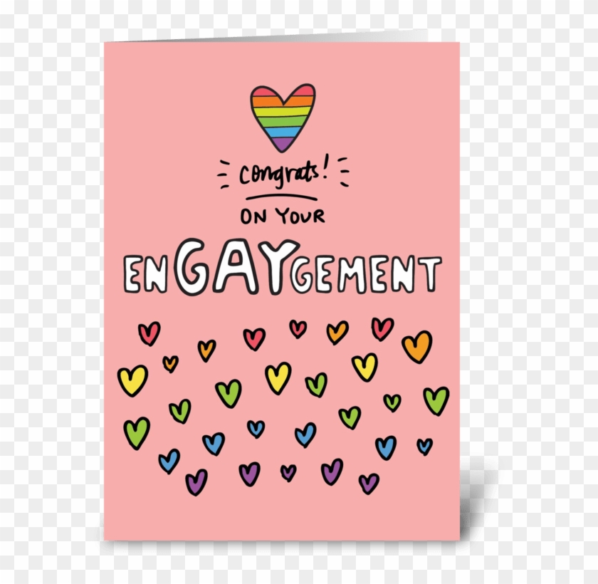 Engaygement Gay Engagement Card Greeting Card - Greeting Card #1035813