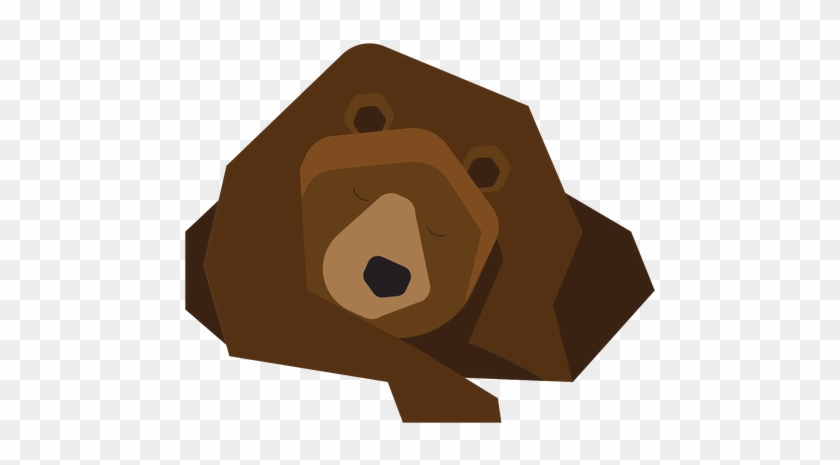 Brown Bear Sleeping Illustration Transparent Png - Brown Bear #1035909