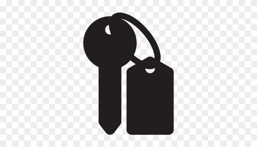 Hotel Key And Key Ring Vector - Hotelkey Black And White #1036061