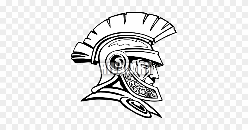 Warrior Head Mascot Clipart - Trojan Head #1036210
