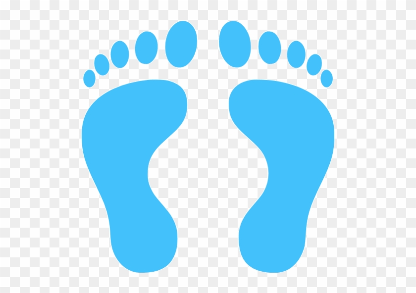 Caribbean Blue Human Footprints Icon - Footprint Png #1036281