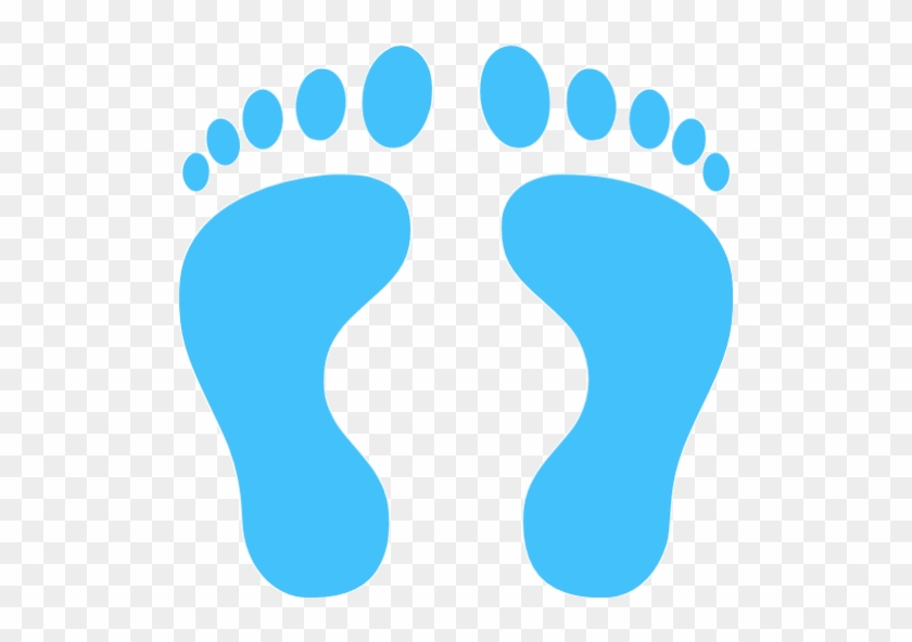 Caribbean Blue Human Footprints Icon - Footprint Png #1036281