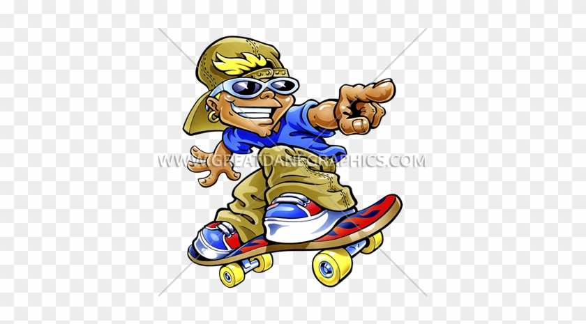 Cartoon Skateboarder - Cartoon Skateboarder #1036514