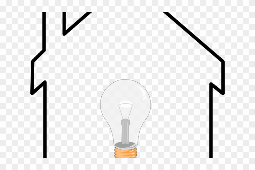 Lamps Clipart - House Outline Drawing #1036549