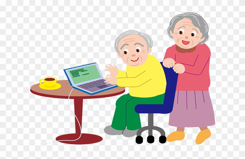 Old People Computer Clip Art #1036607