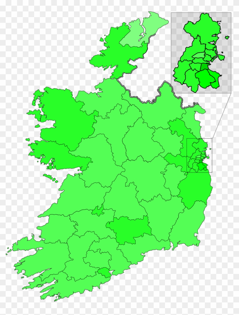 Irish Amendment 33 Gradient - Map Black And White Ireland #1036812