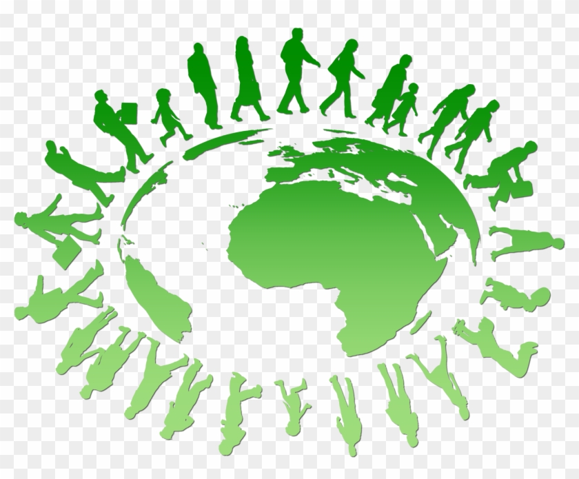 People Circling Around The Earth Icons Png - People Walking On The Earth #1036866