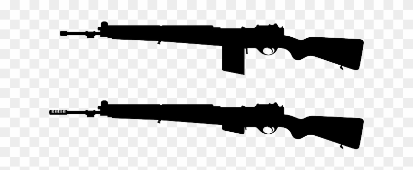 Guns Silhouette, Fire, Weapons, Military, Arms, Army, - Army Gun Clipart #1036996