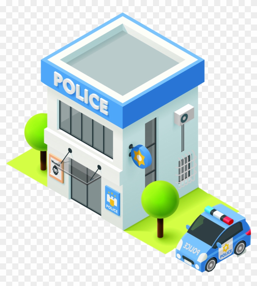 Police Station Police Officer Clip Art - Police Station Clipart #1037044
