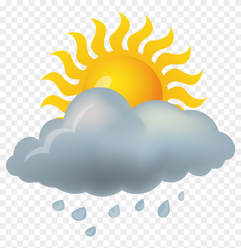Weather Forecasting Rain Icon - Cloudy Day Clip Art #1037073