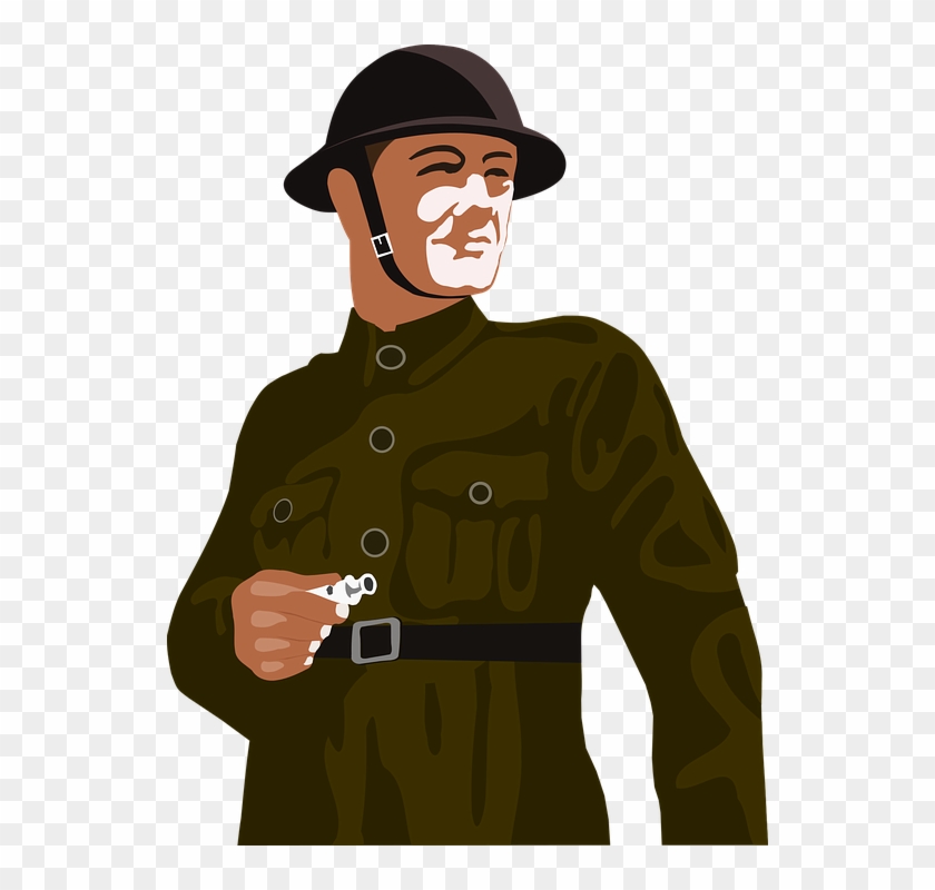 Vector Clip Art Of British Soldier - World War 1 Cartoon Soldier #1037142