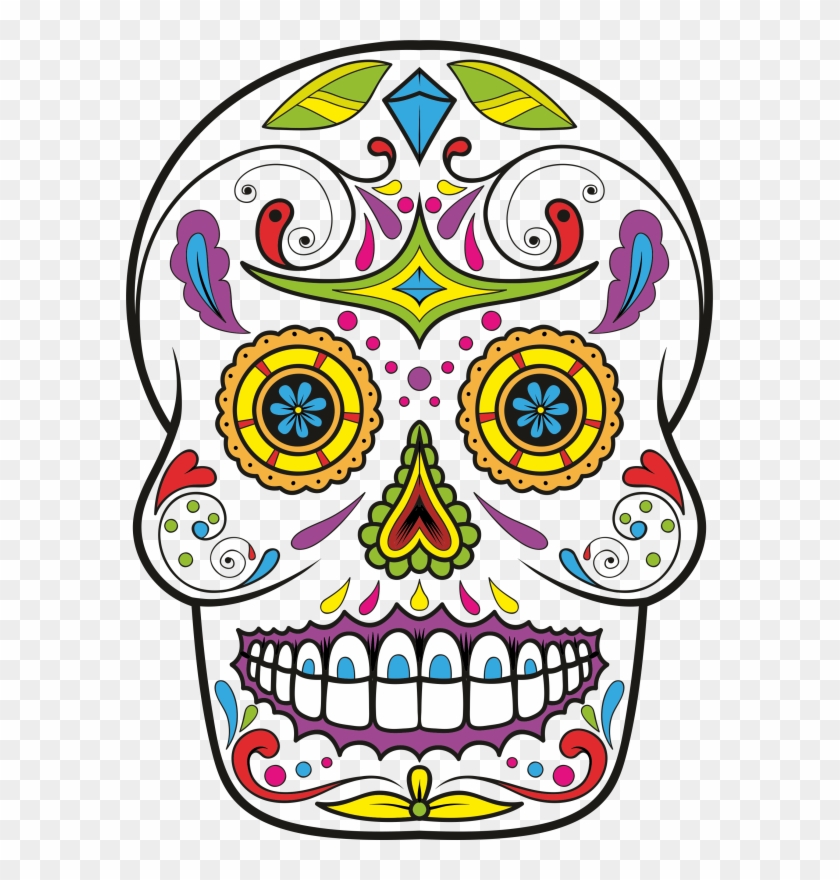 Pin Simple Sugar Skull Clip Art - Sugar Skull Throw Blanket #1037166