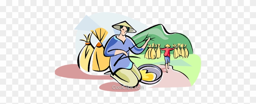 Rice Clipart Farmer - Planting Rice Clipart #1037241