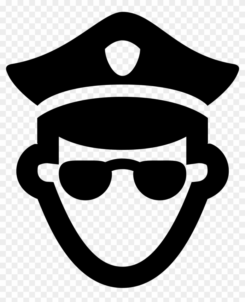 The Icon Is Consists Of An Androgynous Humanoid Head, - Police Head Png #1037344