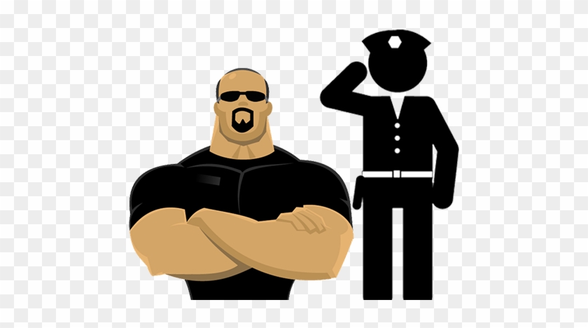 Body Guards / Security Guards - Security Guard Silhouette Png #1037346