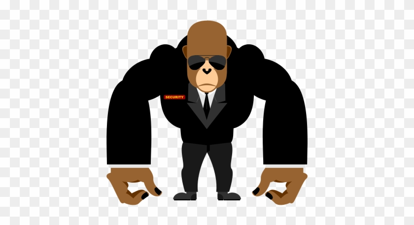 Security Guard Big Gorilla Black Suit - Gorilla Bouncer #1037361