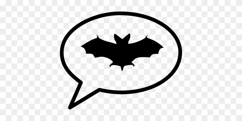 Batman Speech Balloon Bat Bubble Icon Cart - Color Black Clip Art #1037412