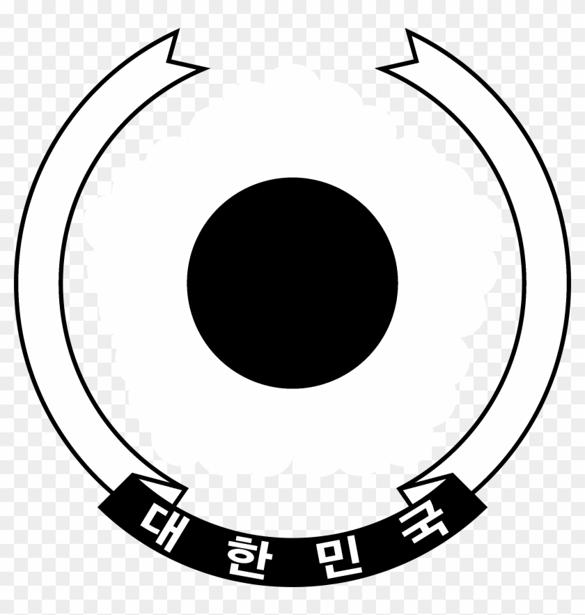 South Korea Coat Of Arms Logo Black And White - Consulate General Of The Republic Of Korea Logo #1037437