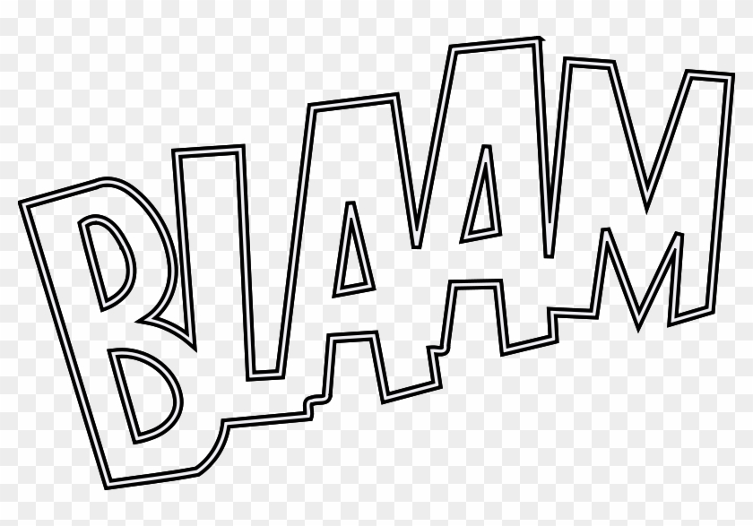 Similar Clip Art - Onomatopoeia Black And White #1037583