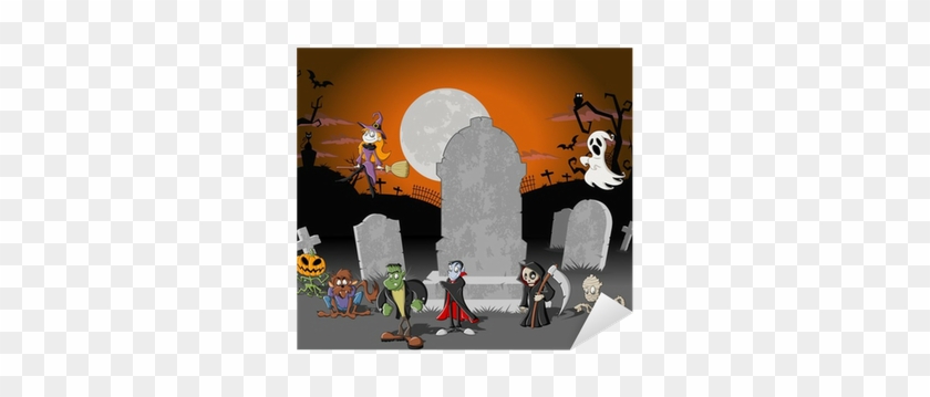 Autocolante Pixerstick Halloween Cemetery With Tombs - Los Misteriosos Ninos Viajeros Del Tiempo [book] #1037664