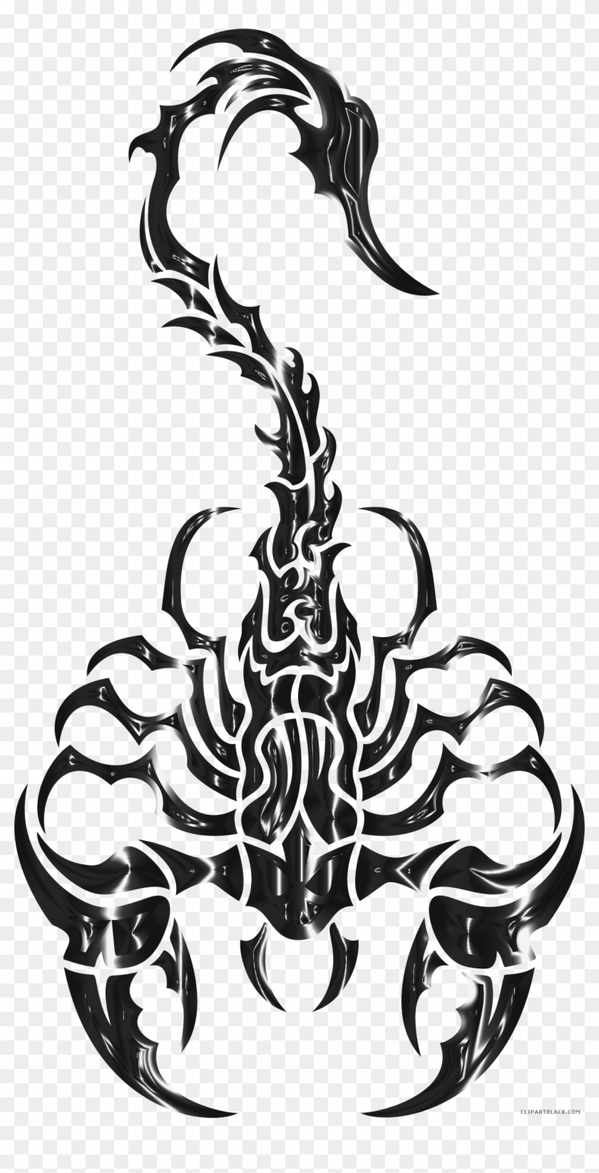 Scorpion Animal Free Black White Clipart Images Clipartblack - Scorpion Tribal Png #1037773