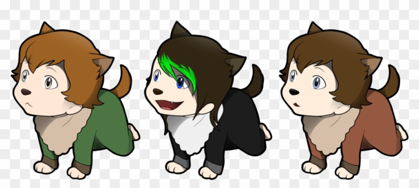Linny's Wolf Children By Xzethanyx - Cartoon #1037828