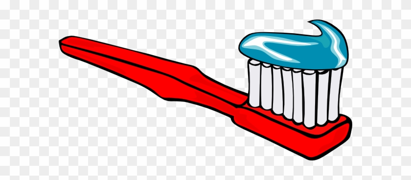 Toothbrush With Toothpaste Clip Art At Clker Com Vector - Tooth Brush Clip Art #1038030