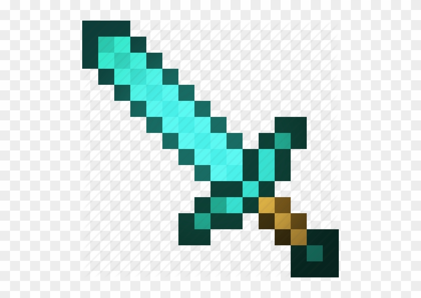 Minecraft Clipart Hd - Espada De Diamante Minecraft Png #1038061