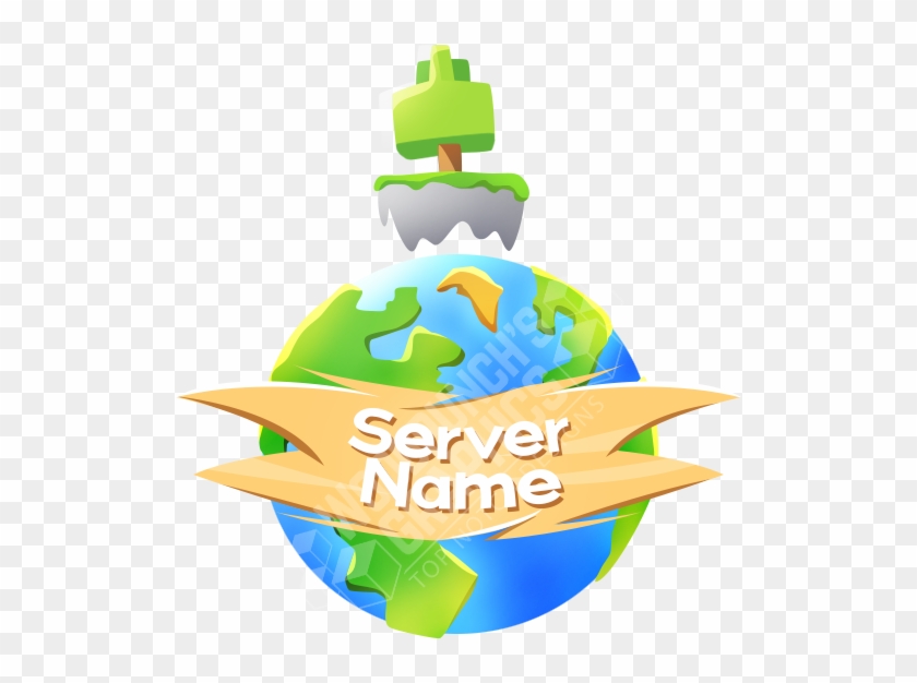 Skyblock Planet Server Logo Template - Banner Server Minecraft Template ...