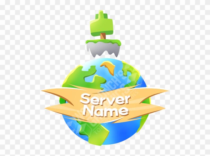 Skyblock Planet Server Logo Template - Banner Server Minecraft Template #1038062