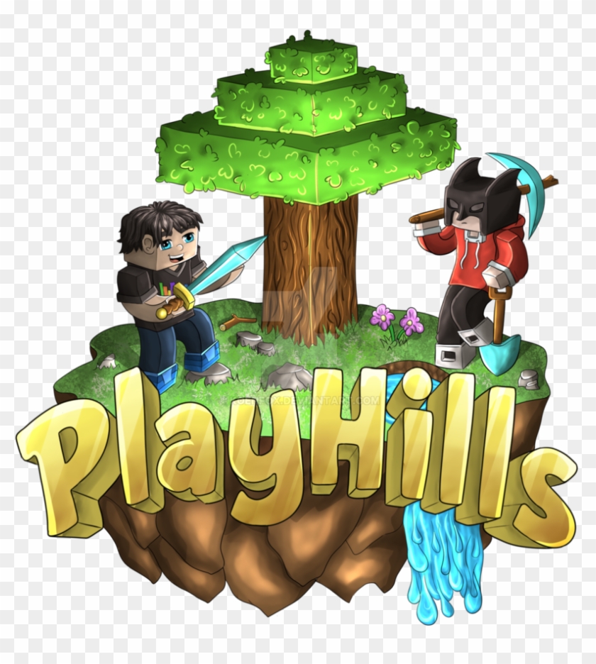 Minecraft Server Logo Playhills By Koenfox - Cartoon #1038087