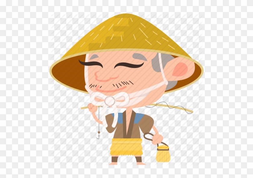Japanese Fisherman Stock Illustrations 31 Japanese - Japanese Man With Hat #1038197