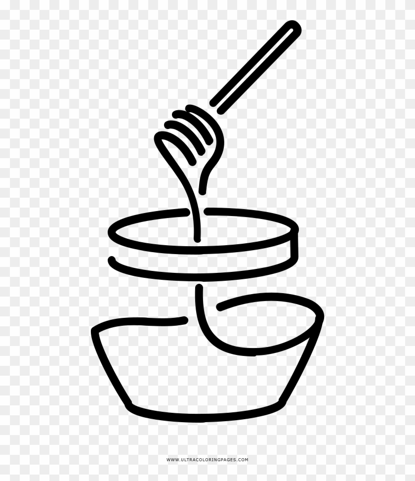 Honey Jar Coloring Page - Botes Miel Para Colorear #1038203