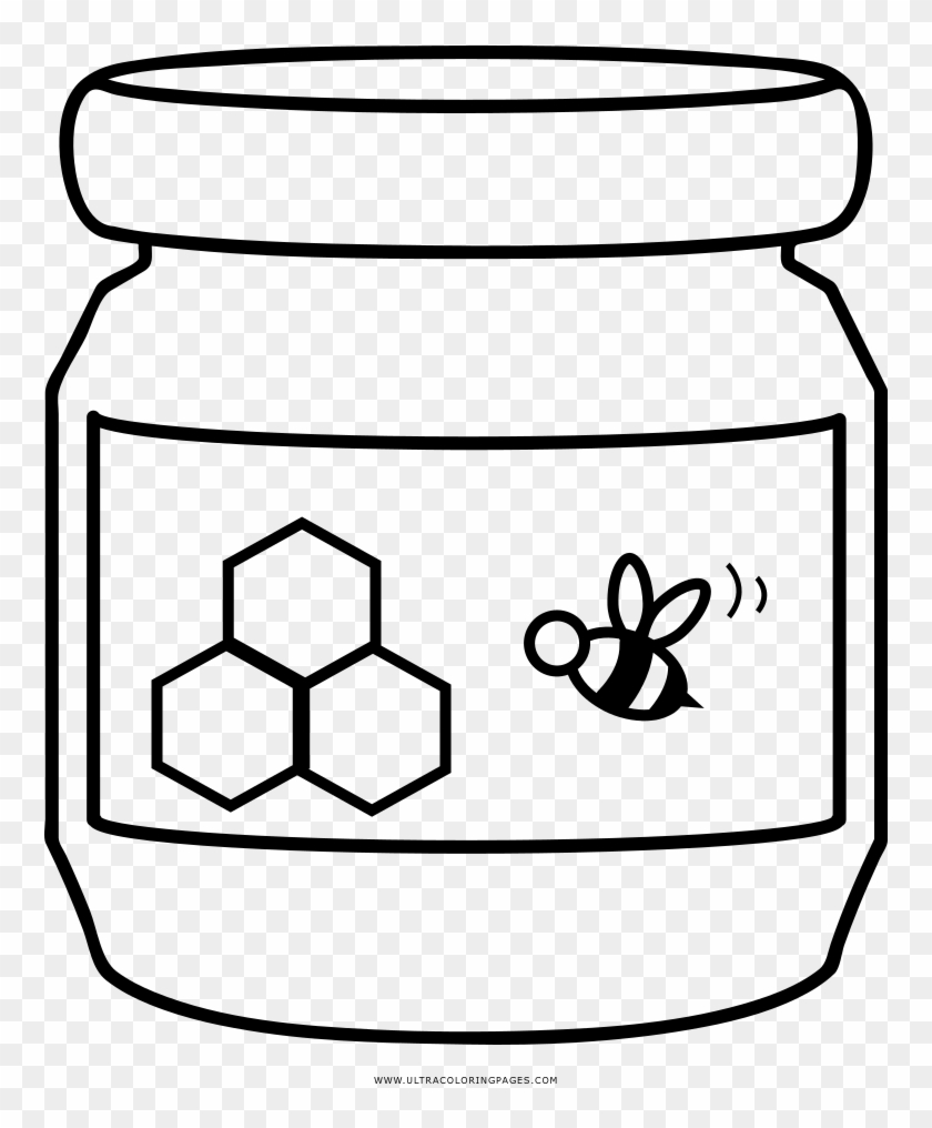 Honey Coloring Page - Jar Coloring Page #1038221