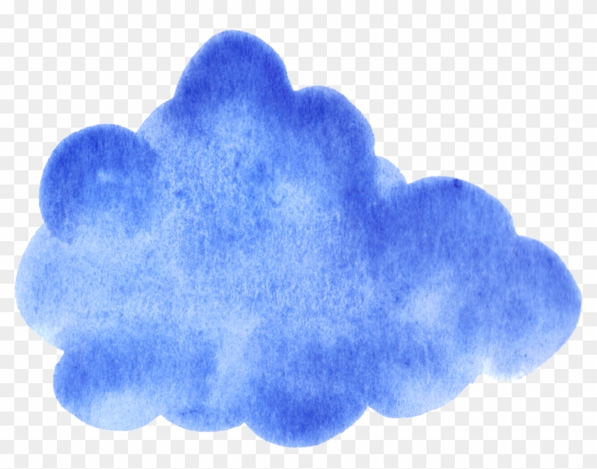 Cloud Clipart Watercolor - Purple Blue Watercolor Png #1038278