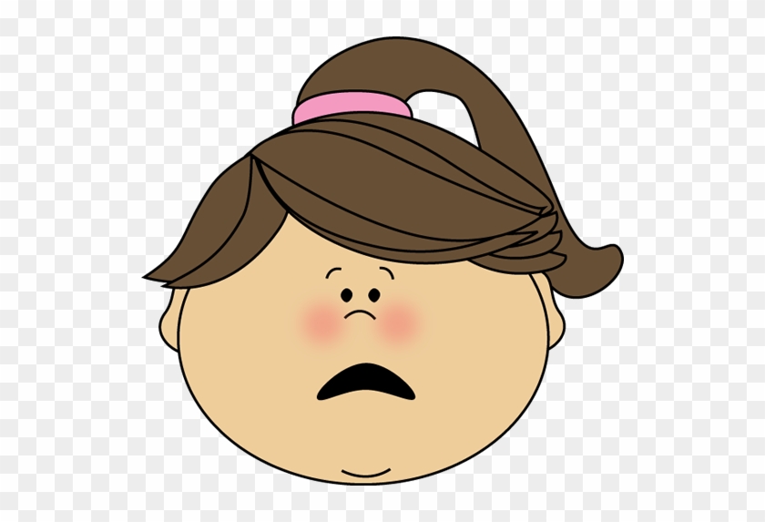 Scared Face Girl Clip Art - Scared Face Clipart #1038364