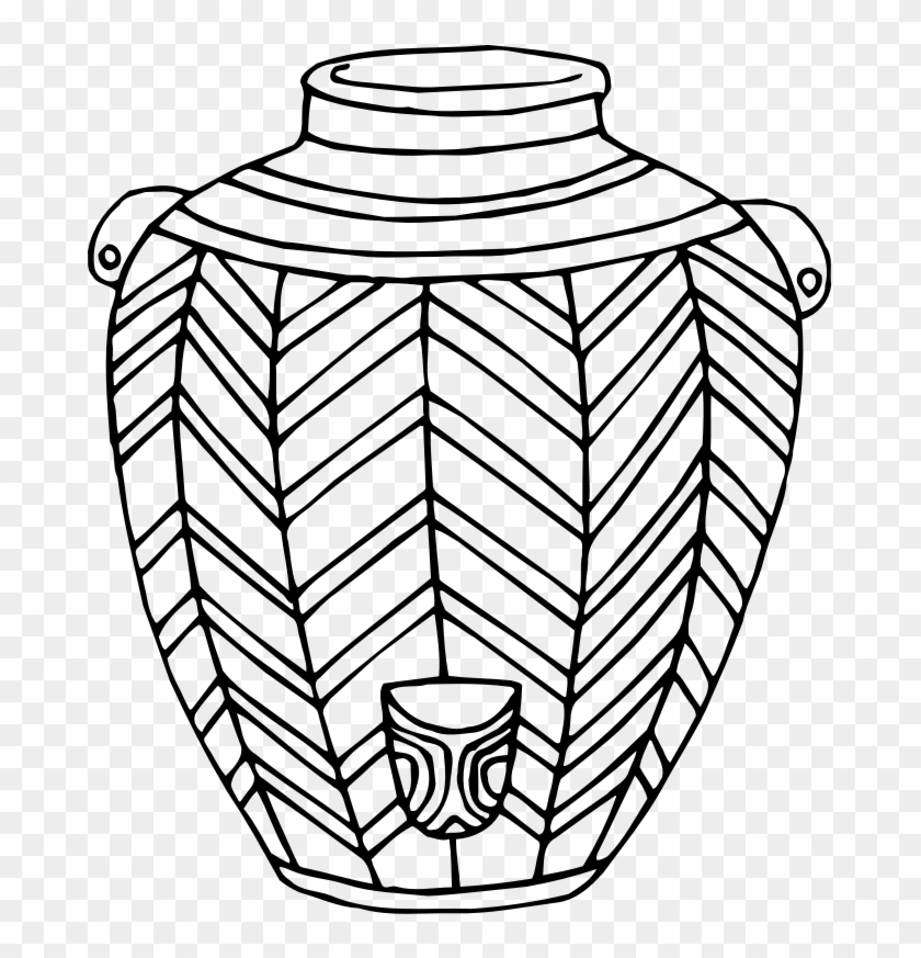 Medium Image - Symmetrical Drawing On Vases #1038547