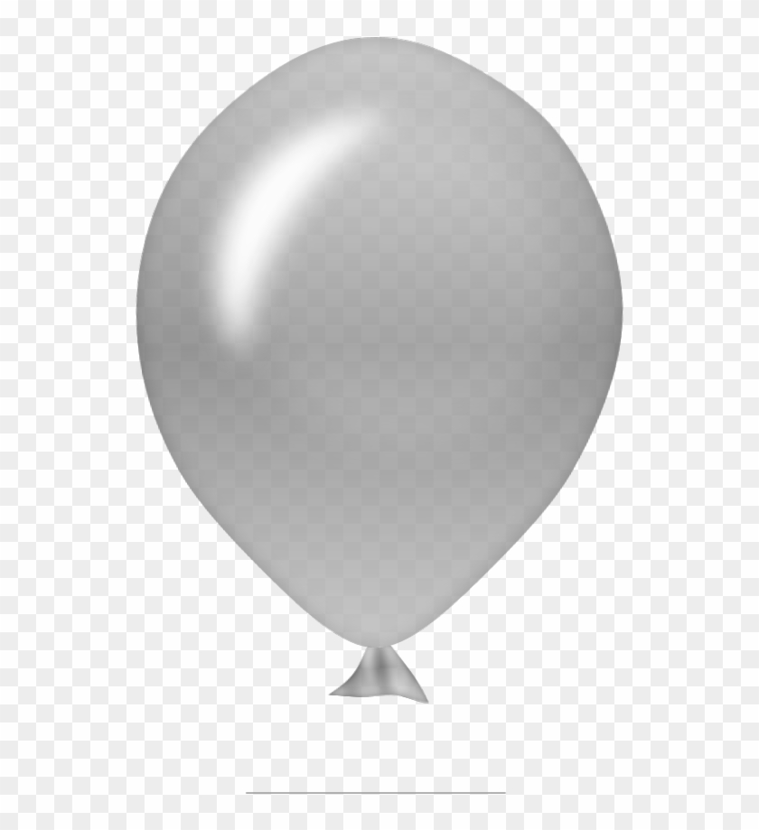 Silver Clipart Ballon - Gray Balloon Transparent Background #1038626